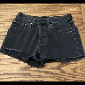 Black Levi 501 Jean Shorts
